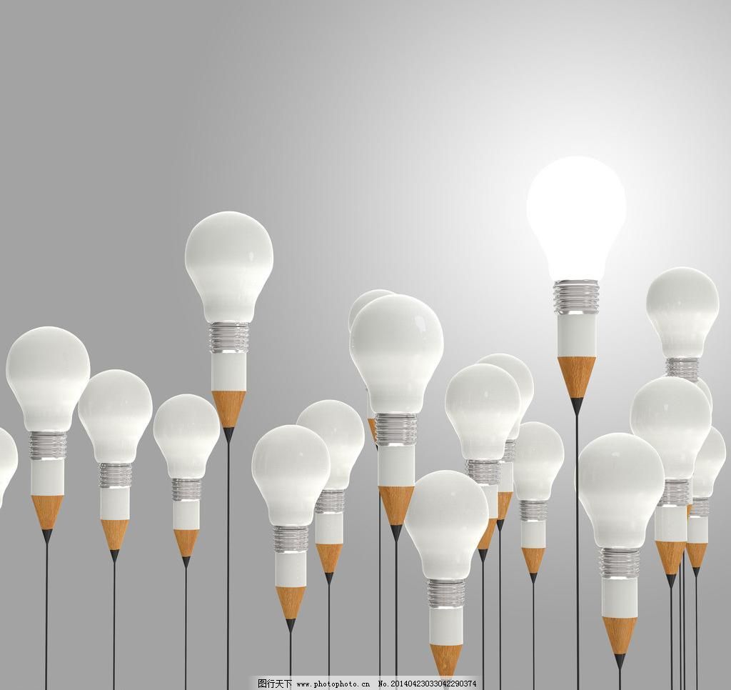 点亮灵感 灯泡商业创新创意图片的视觉魔法与分层应用